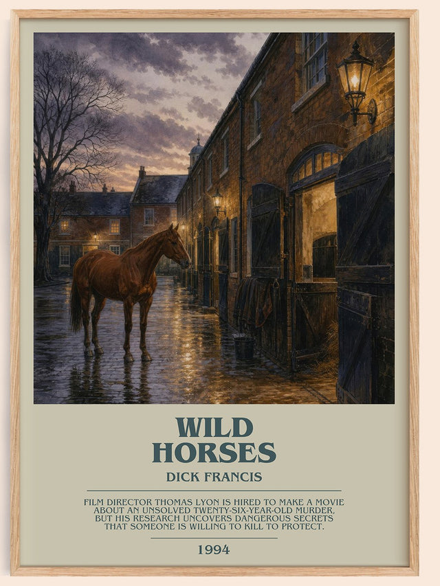 Wild Horses Bookish Wall Art by Dick Francis