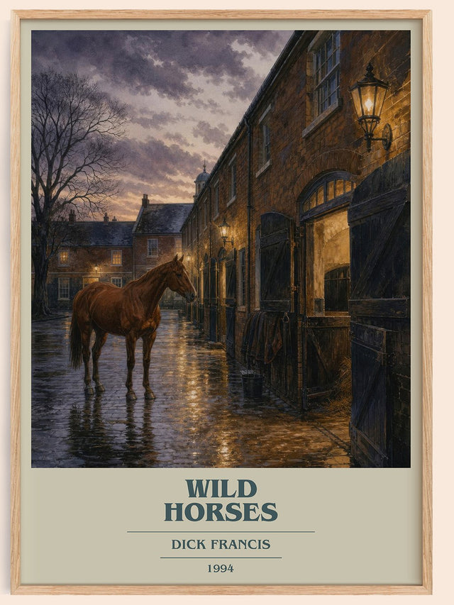 Wild Horses Book Cover Poster by Dick Francis