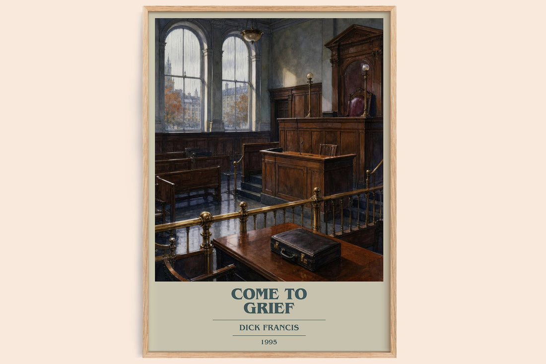 Come to Grief book cover book poster by Dick Francis – framed literary art print