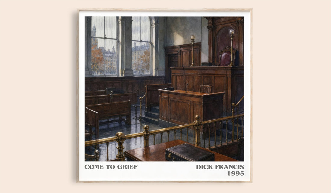 Come to Grief literary book poster by Dick Francis – framed literary art print