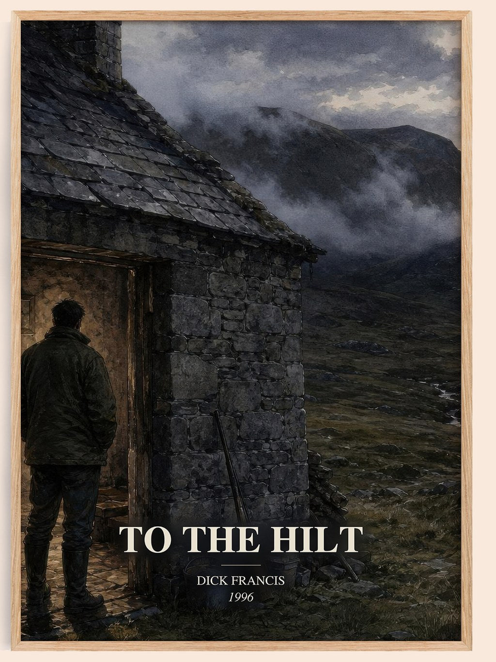 To the Hilt watercolour book poster by Dick Francis – framed literary art print