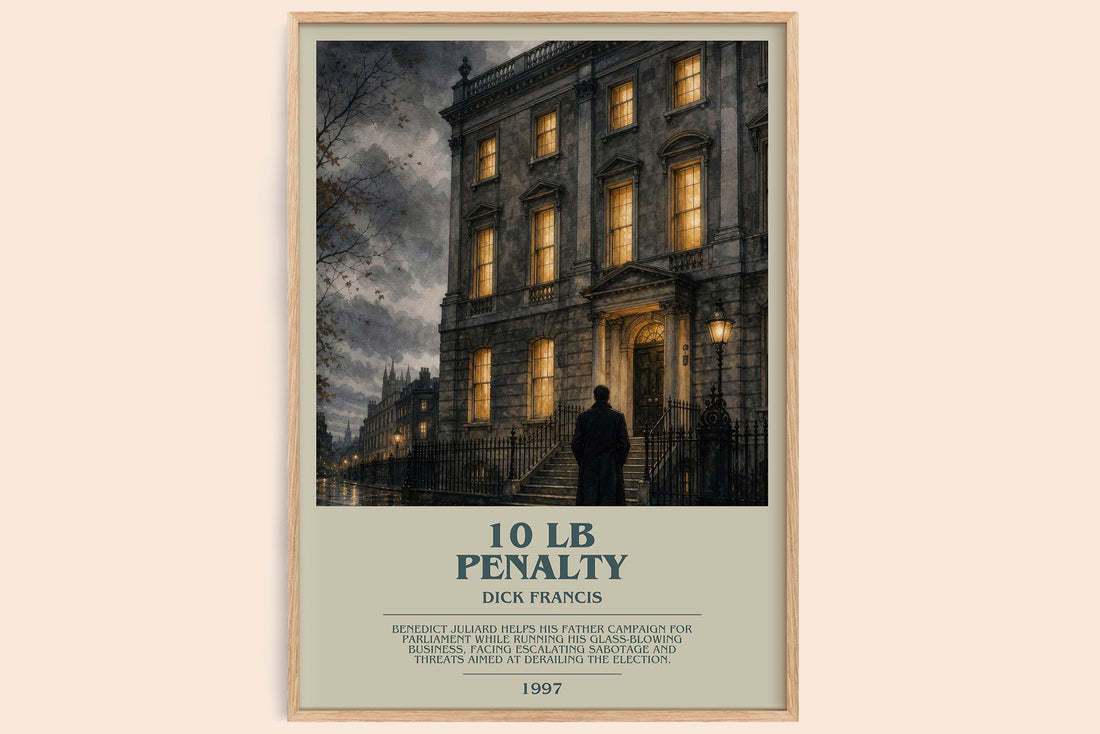 10 lb Penalty bookish book poster by Dick Francis – framed literary art print