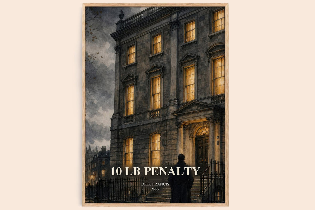 10 lb Penalty watercolour book poster by Dick Francis – framed literary art print