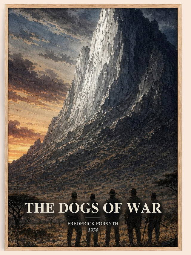 The Dogs of War Book Watercolour Illustration by Frederick Forsyth