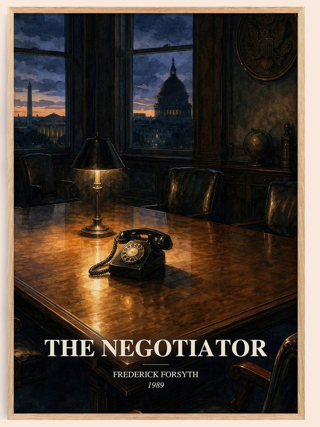 The Negotiator Book Watercolour Illustration by Frederick Forsyth