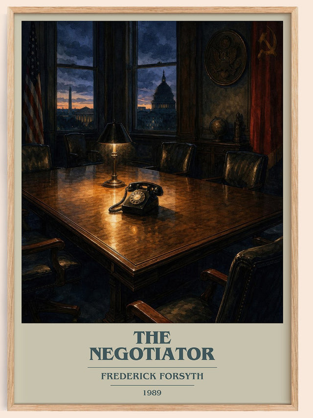 The Negotiator Book Cover Poster by Frederick Forsyth