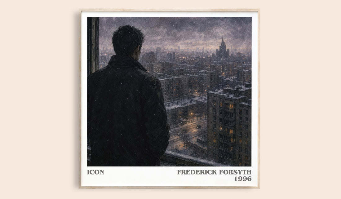 Icon literary book poster by Frederick Forsyth – framed literary art print