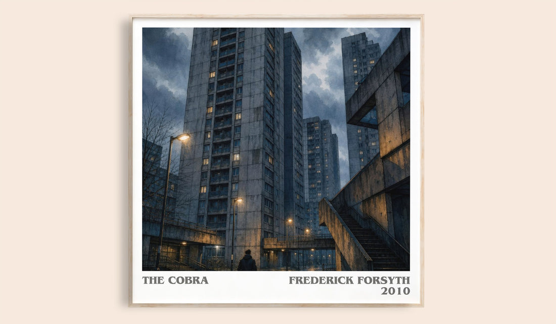 The Cobra literary book poster by Frederick Forsyth – framed literary art print