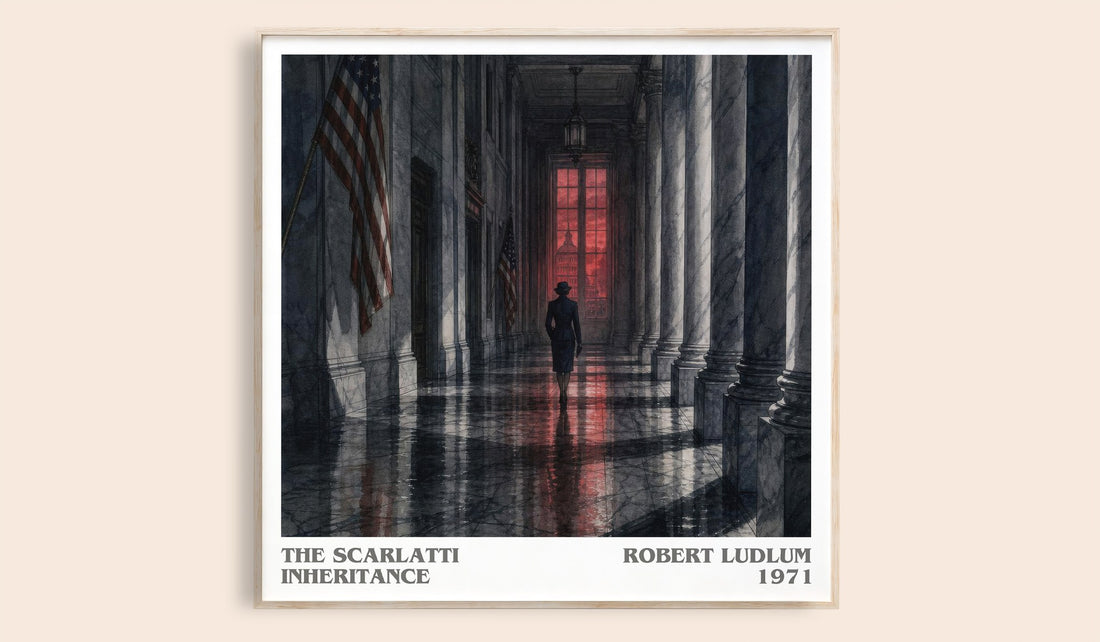 The Scarlatti Inheritance literary book poster by Robert Ludlum – framed literary art print