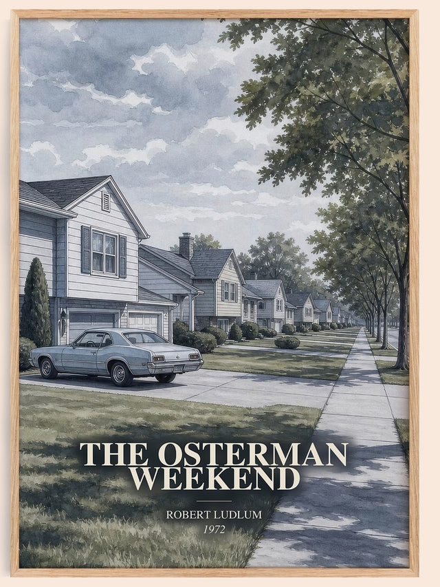 The Osterman Weekend Book Watercolour Illustration by Robert Ludlum