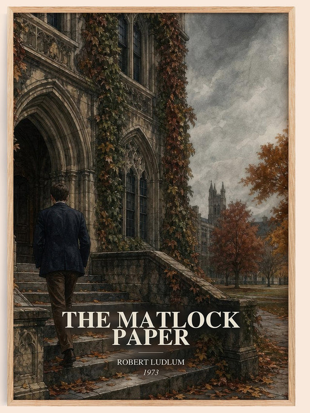 The Matlock Paper Book Watercolour Illustration by Robert Ludlum