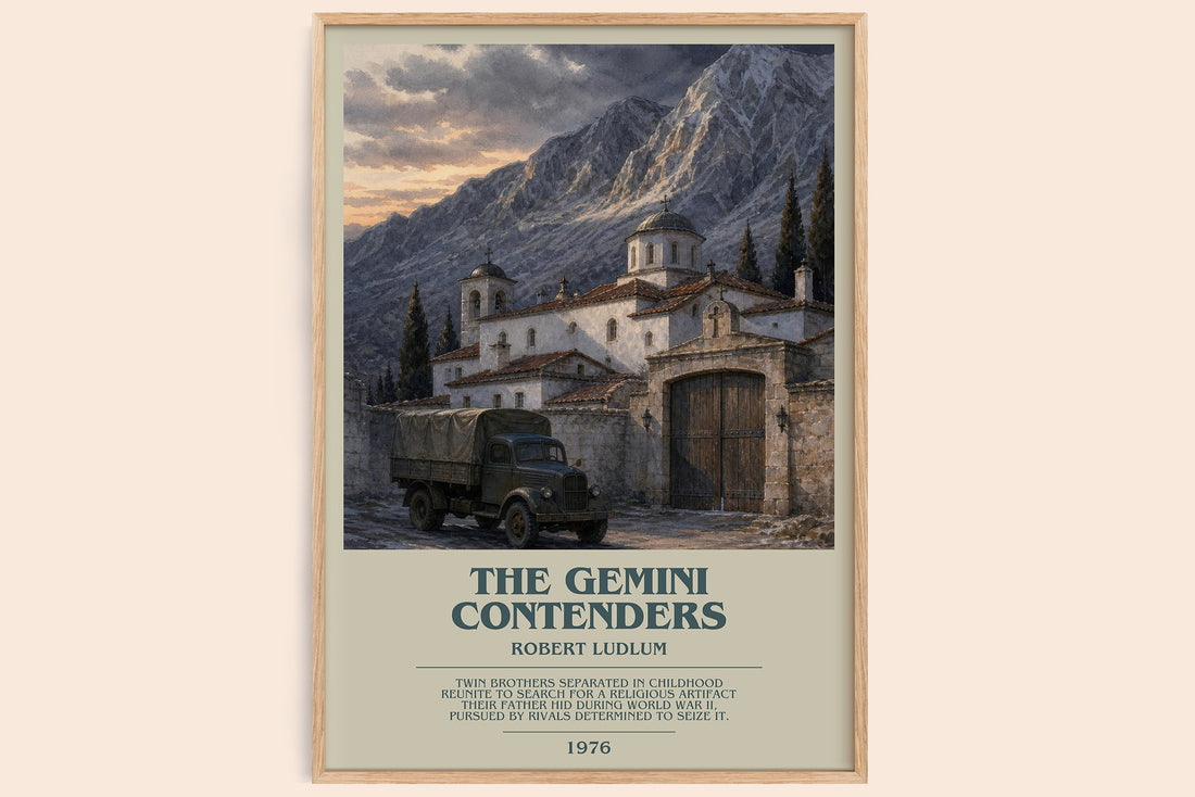 The Gemini Contenders bookish book poster by Robert Ludlum – framed literary art print