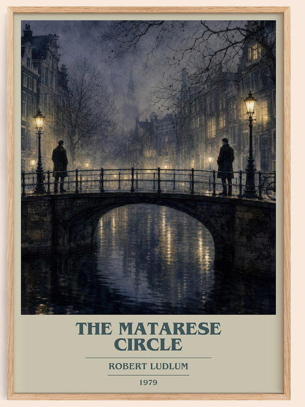 The Matarese Circle book cover book poster by Robert Ludlum – framed literary art print