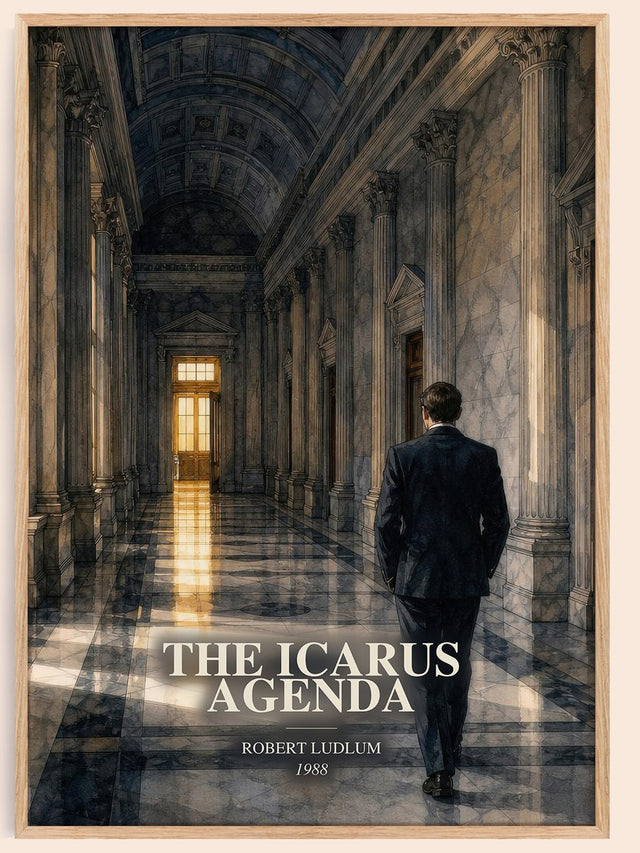 The Icarus Agenda Book Watercolour Illustration by Robert Ludlum