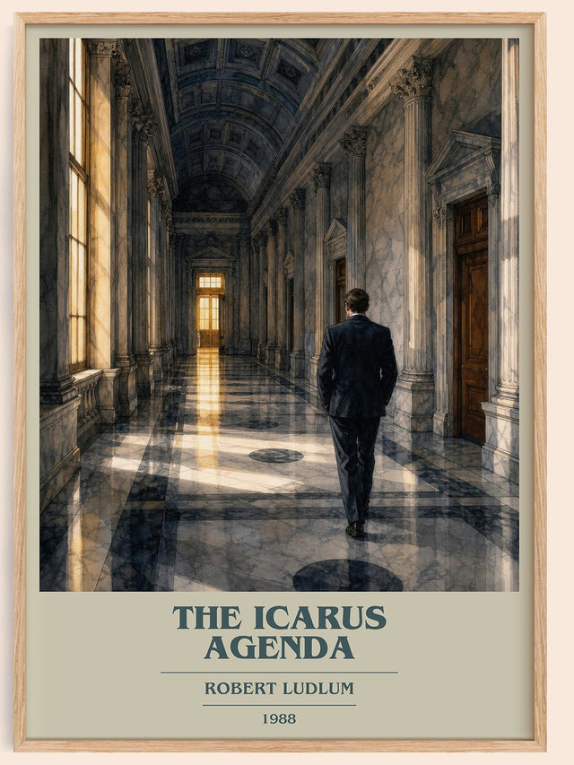The Icarus Agenda Book Cover Poster by Robert Ludlum