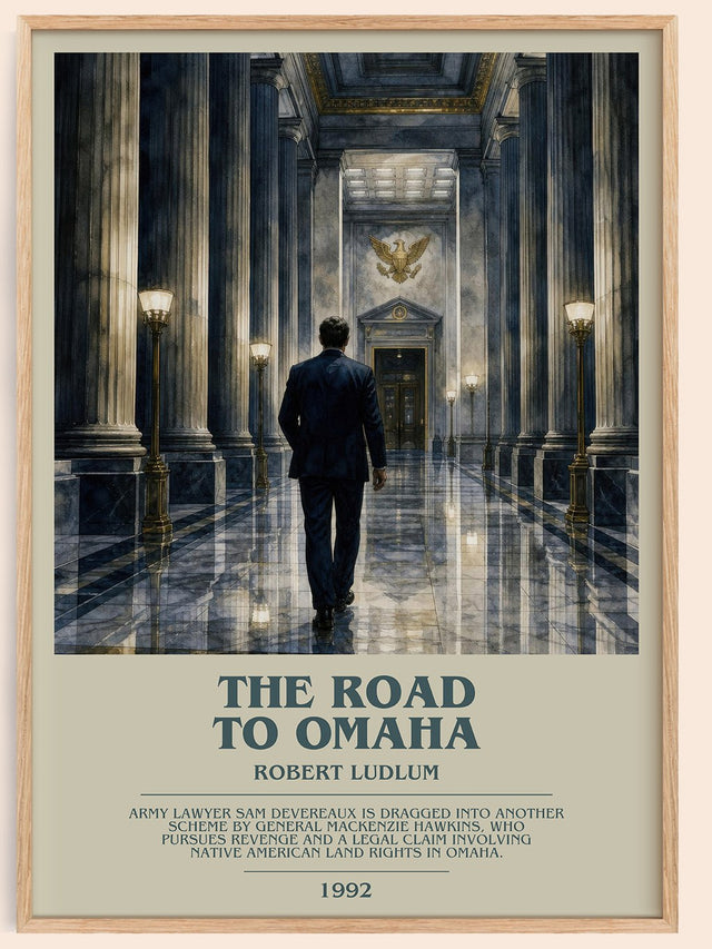 The Road to Omaha Bookish Wall Art by Robert Ludlum