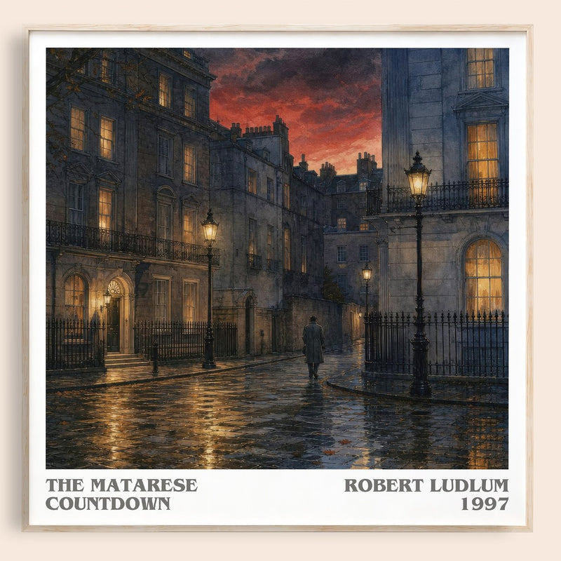 The Matarese Countdown literary book poster by Robert Ludlum – framed literary art print