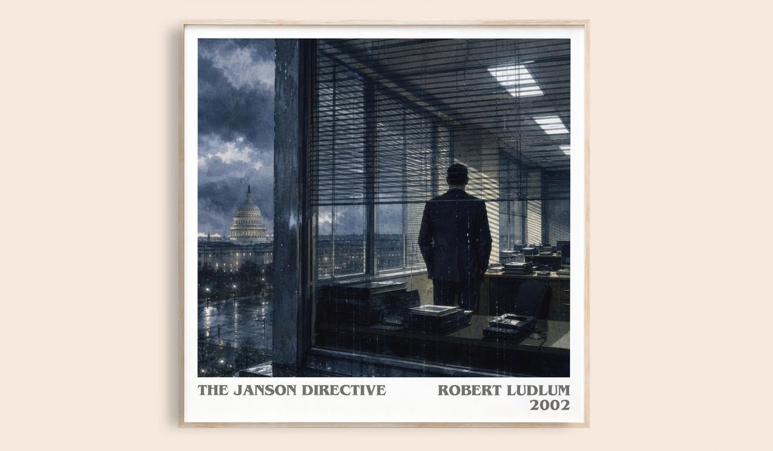 The Janson Directive literary book poster by Robert Ludlum – framed literary art print