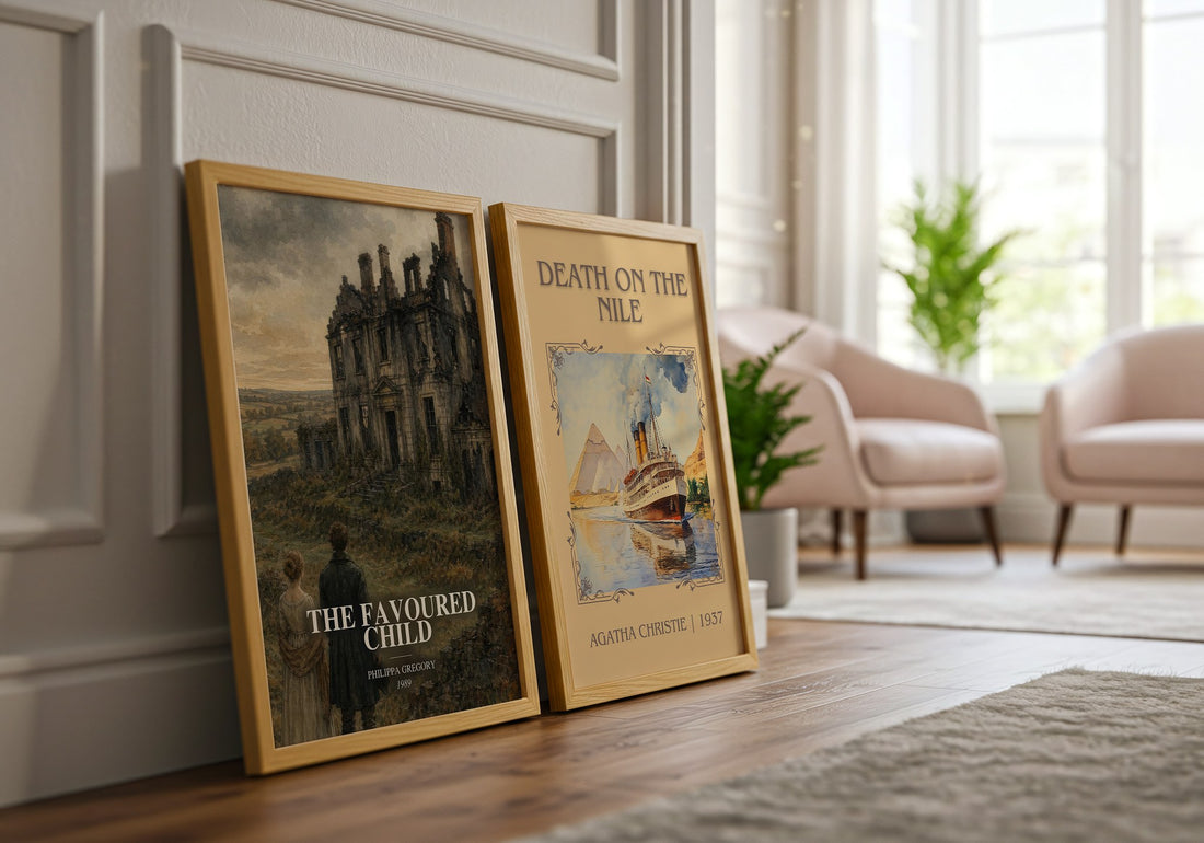 The Favoured Child watercolour print framed by window – literary home decor