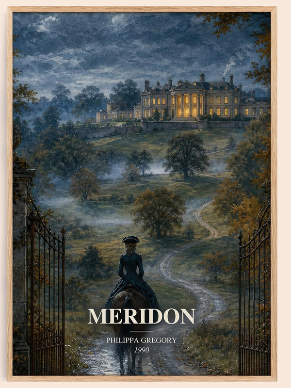 Meridon watercolour book poster by Philippa Gregory – framed literary art print
