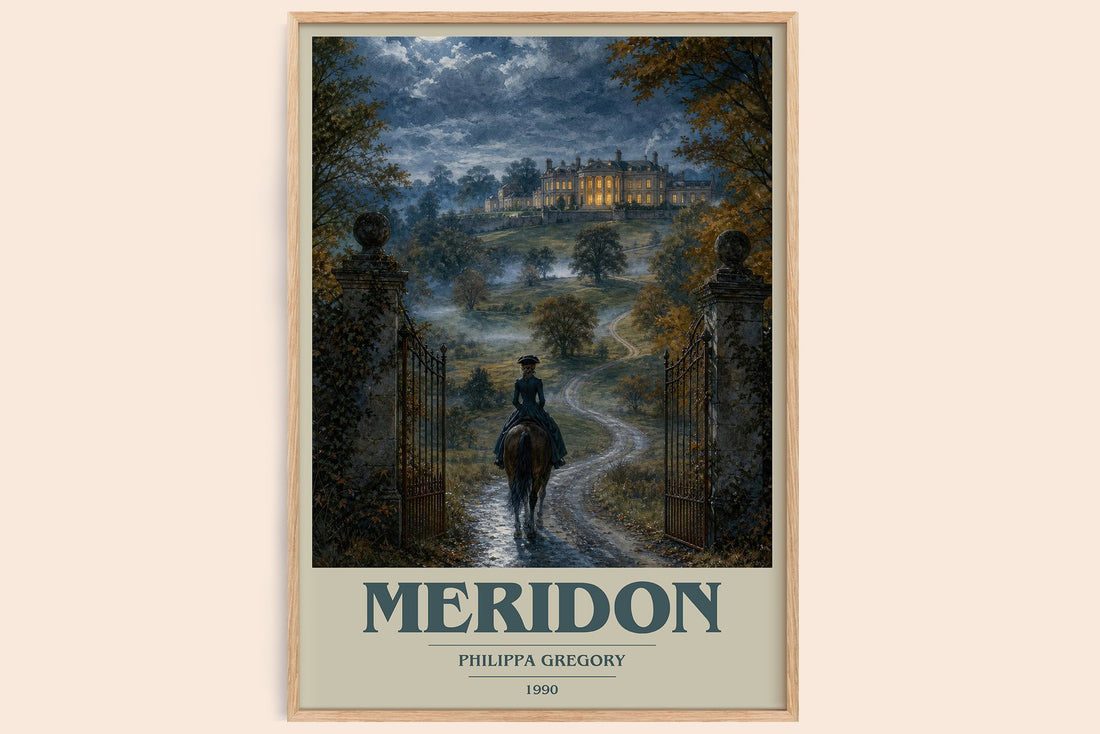 Meridon book cover book poster by Philippa Gregory – framed literary art print