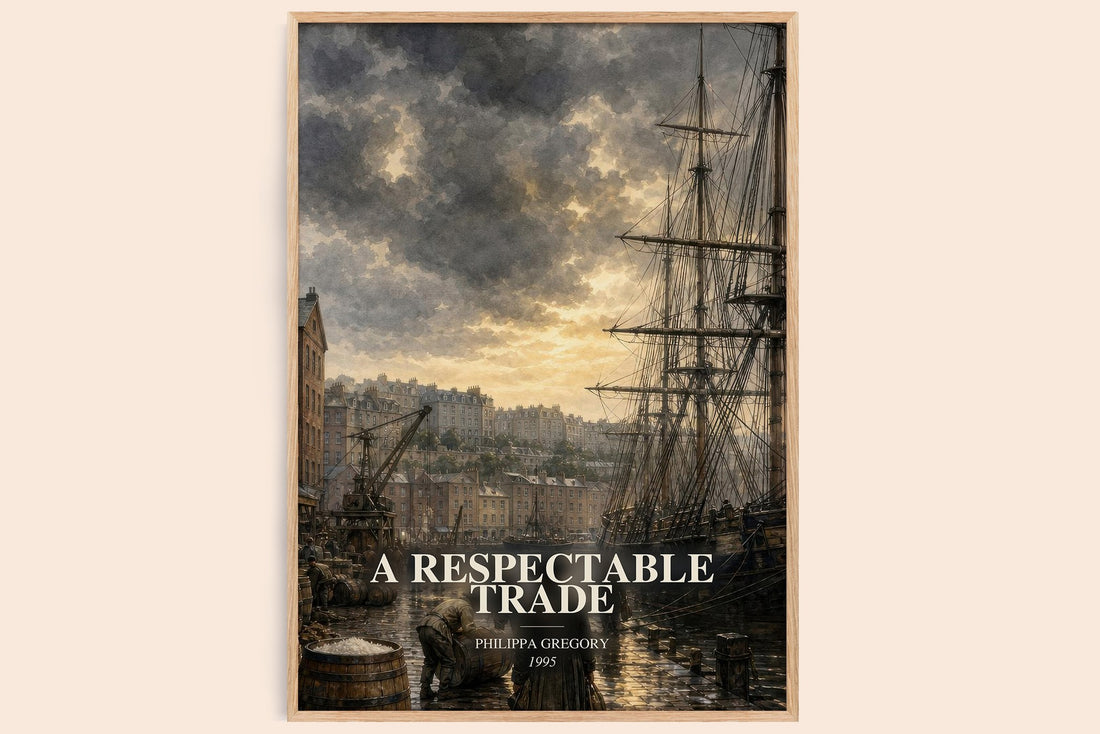 A Respectable Trade watercolour book poster by Philippa Gregory – framed literary art print
