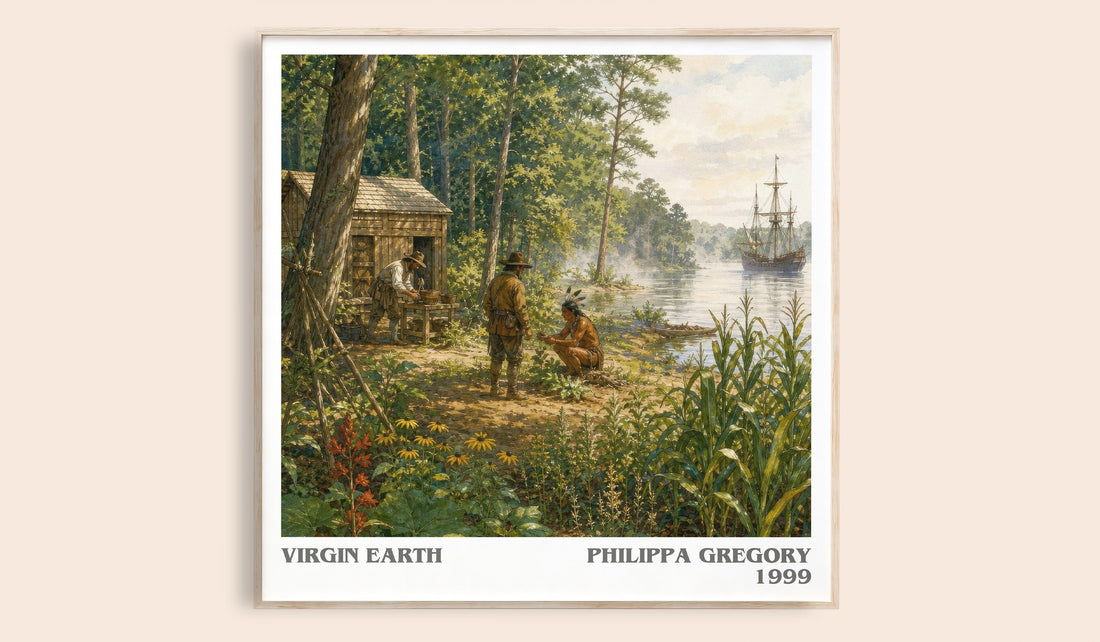 Virgin Earth literary book poster by Philippa Gregory – framed literary art print