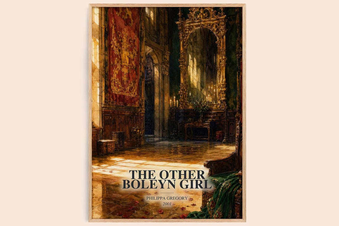 The Other Boleyn Girl watercolour book poster by Philippa Gregory – framed literary art print