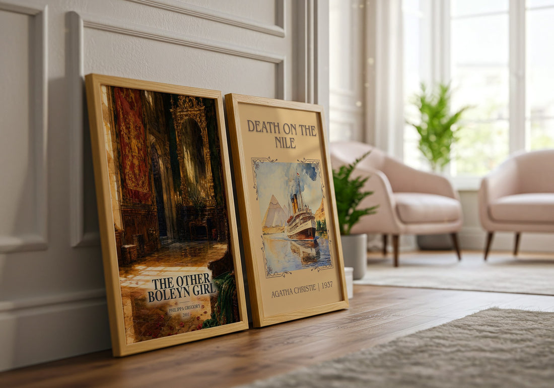 The Other Boleyn Girl watercolour print framed by window – literary home decor