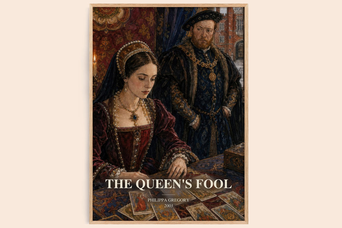The Queen's Fool watercolour book poster by Philippa Gregory – framed literary art print