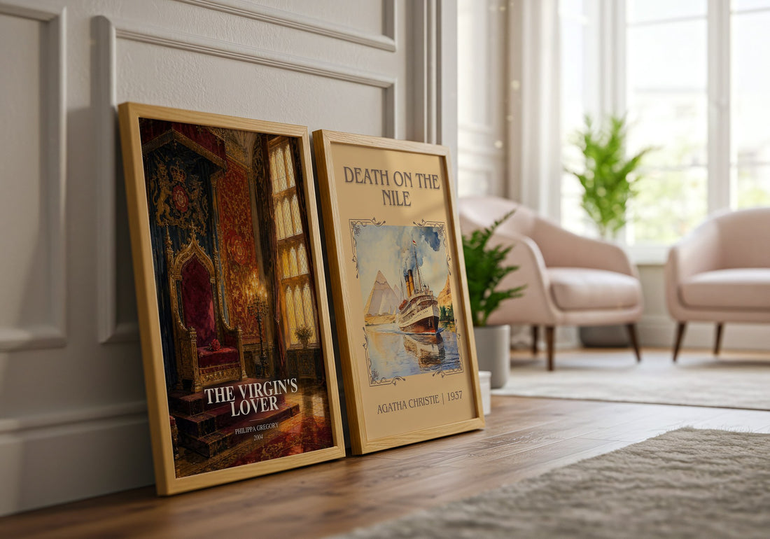 The Virgin's Lover watercolour print framed by window – literary home decor