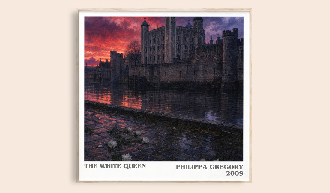 The White Queen literary book poster by Philippa Gregory – framed literary art print