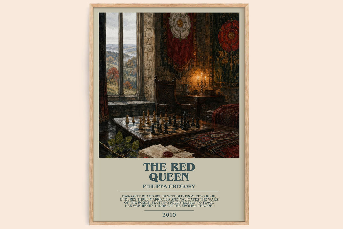 The Red Queen bookish book poster by Philippa Gregory – framed literary art print