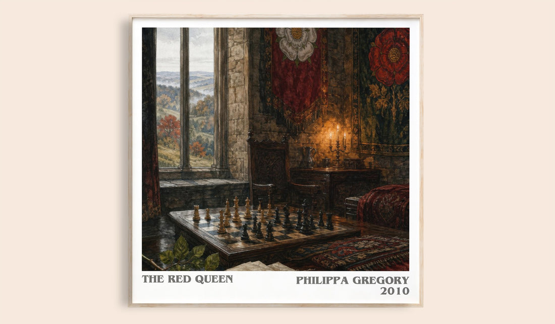 The Red Queen literary book poster by Philippa Gregory – framed literary art print