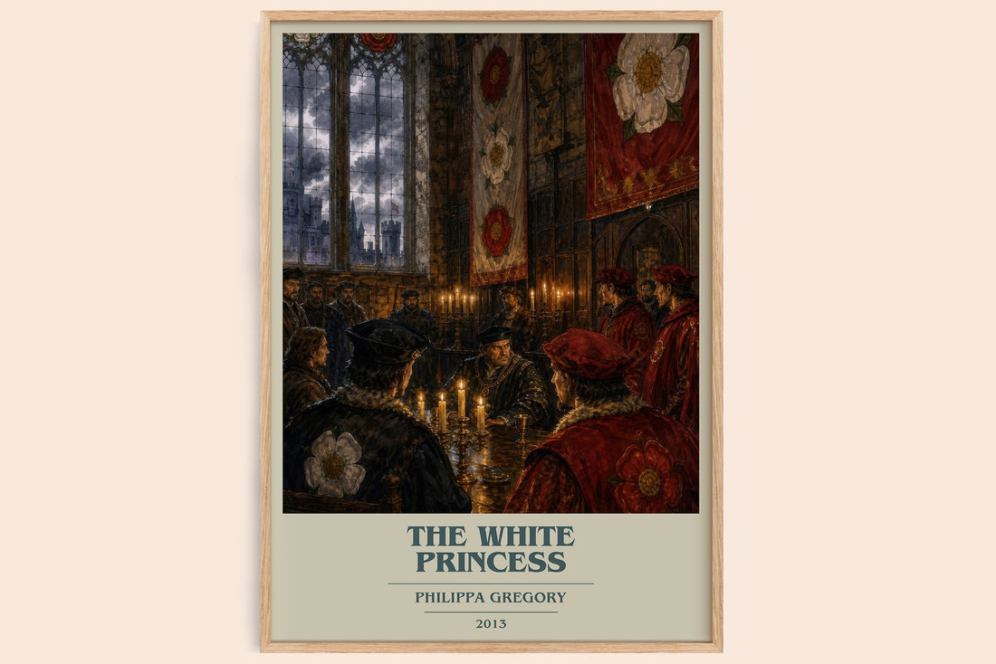 The White Princess book cover book poster by Philippa Gregory – framed literary art print