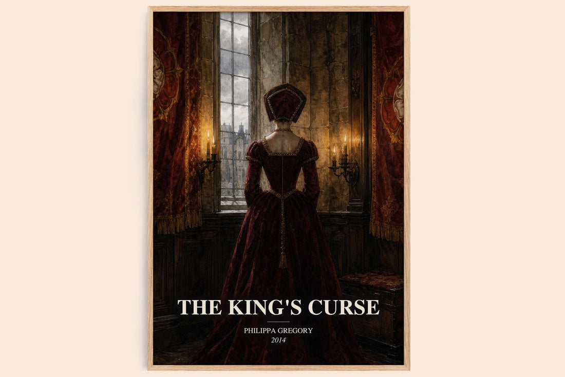 The King's Curse watercolour book poster by Philippa Gregory – framed literary art print
