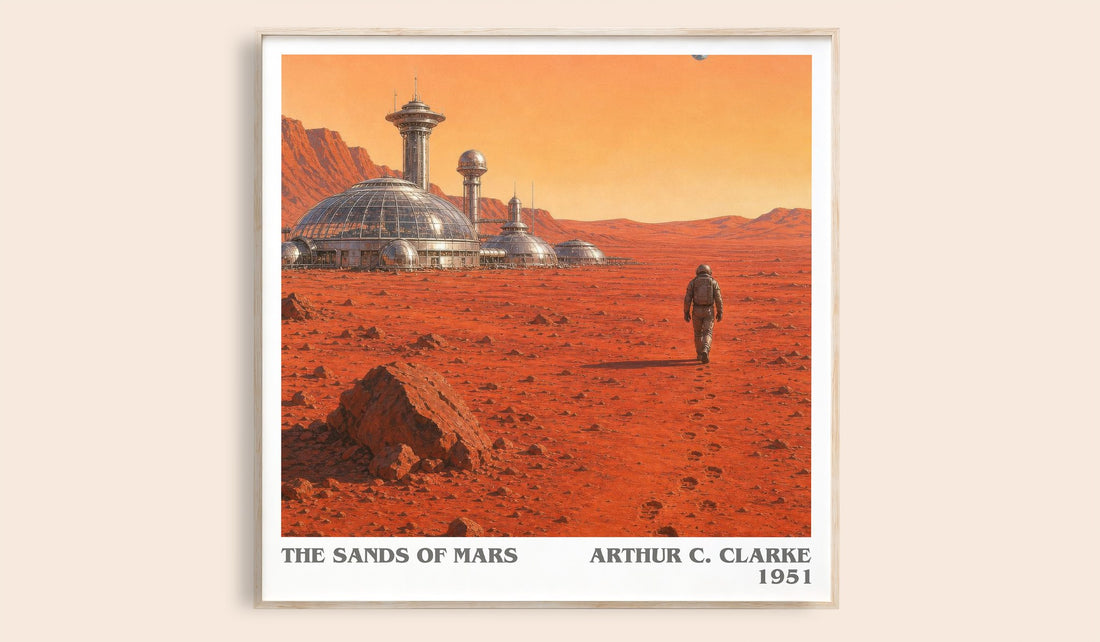 The Sands of Mars literary book poster by Arthur C. Clarke – framed literary art print