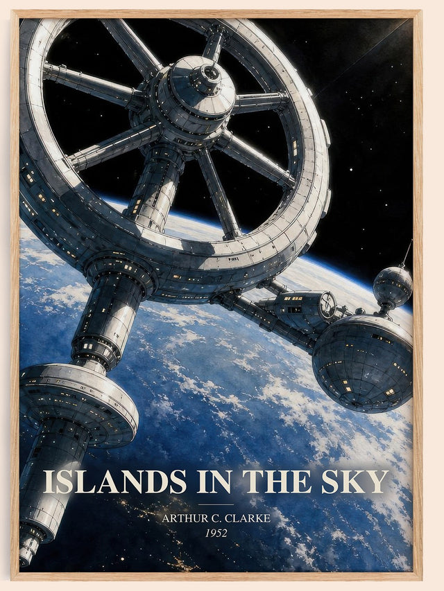 Islands in the Sky Book Watercolour Illustration by Arthur C. Clarke