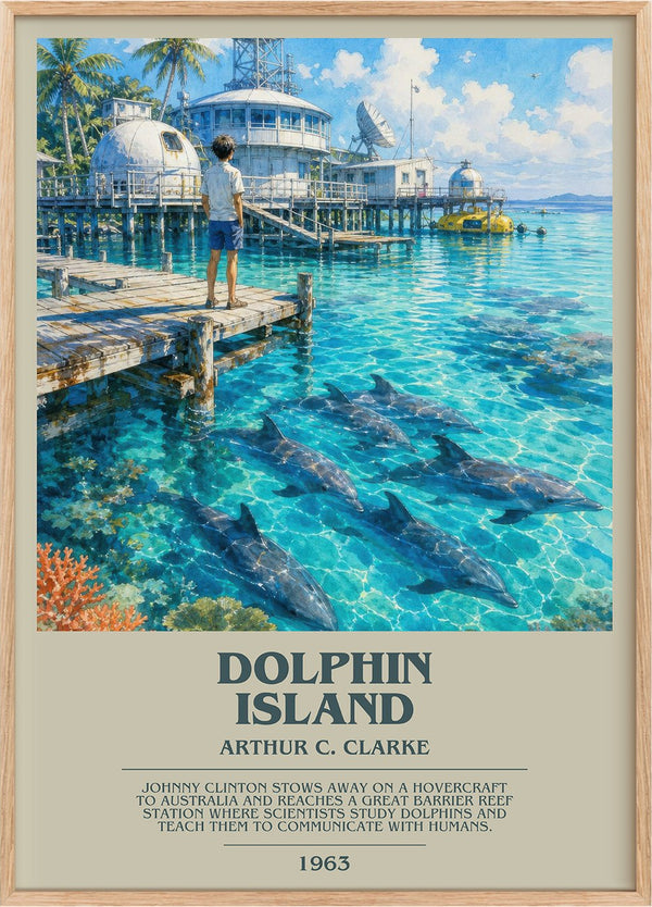 Dolphin Island Bookish Wall Art by Arthur C. Clarke
