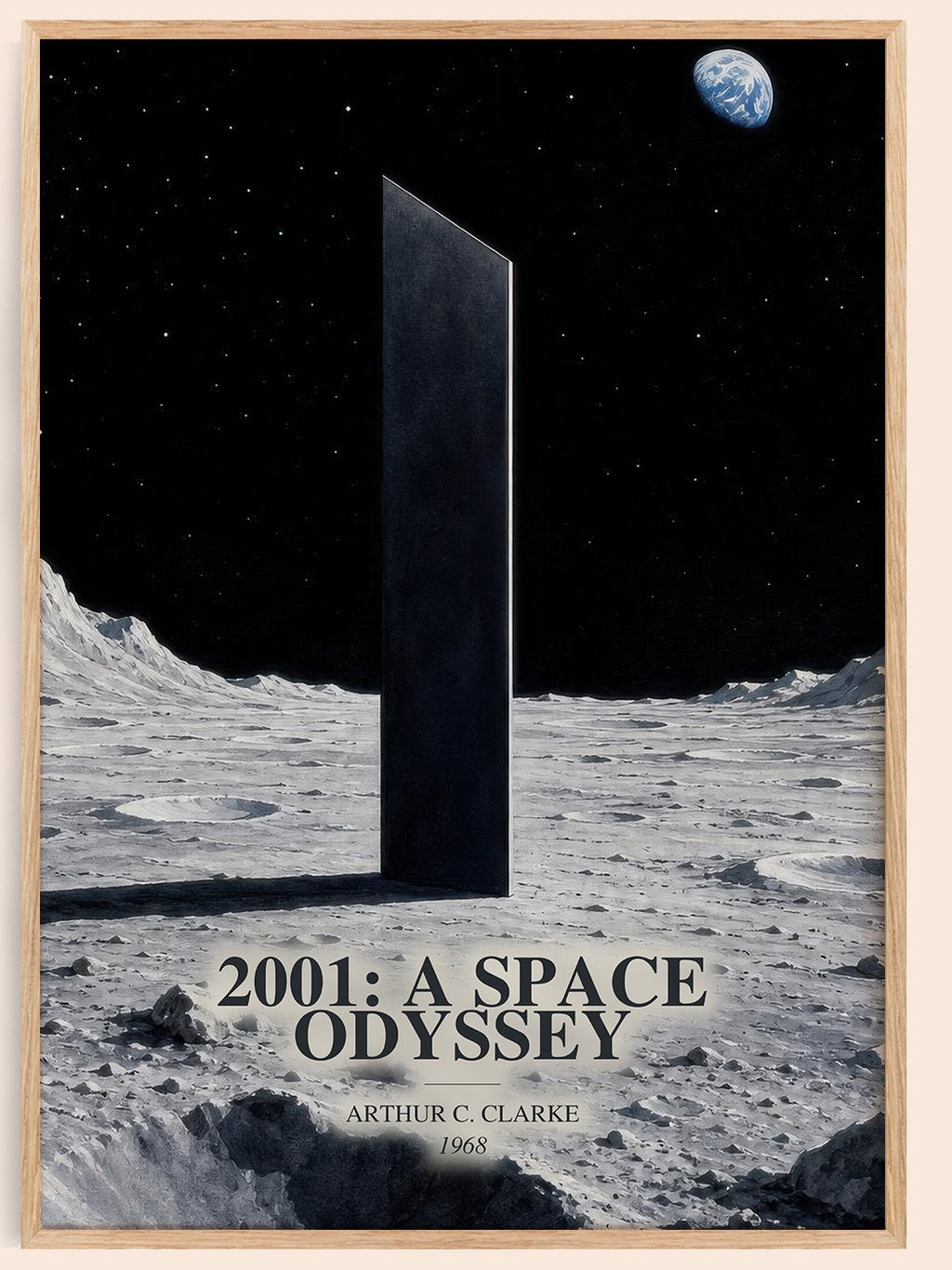 2001: A Space Odyssey watercolour book poster by Arthur C. Clarke – framed literary art print