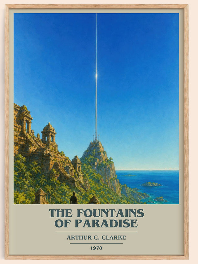 The Fountains of Paradise Book Cover Poster by Arthur C. Clarke