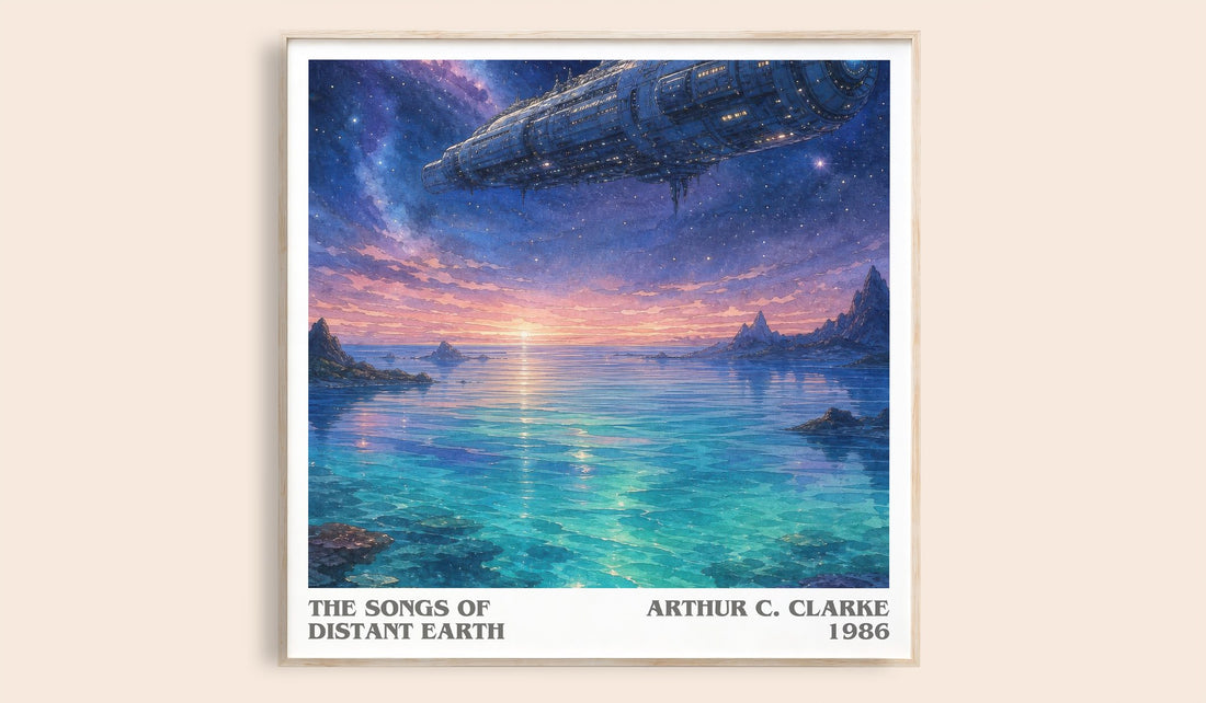 The Songs of Distant Earth literary book poster by Arthur C. Clarke – framed literary art print