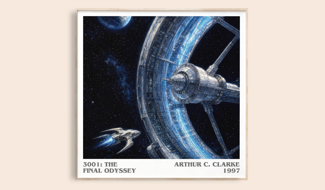 3001: The Final Odyssey literary book poster by Arthur C. Clarke – framed literary art print