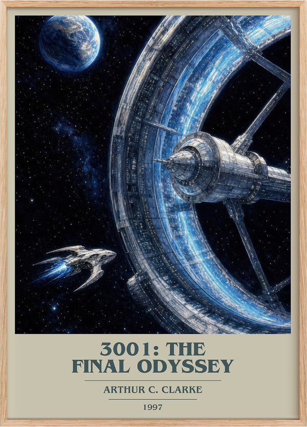 3001: The Final Odyssey Book Cover Poster by Arthur C. Clarke