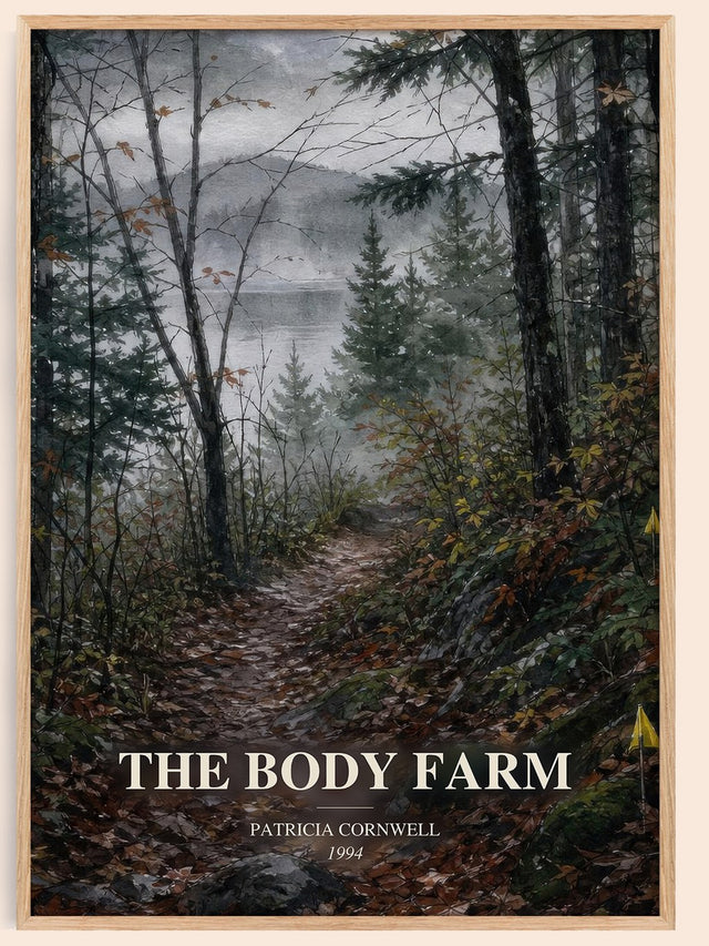 The Body Farm Book Watercolour Illustration by Patricia Cornwell