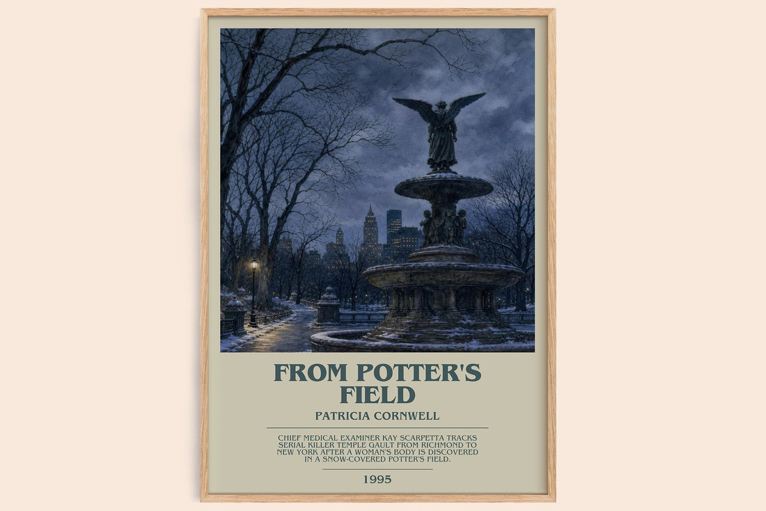 From Potter's Field bookish book poster by Patricia Cornwell – framed literary art print