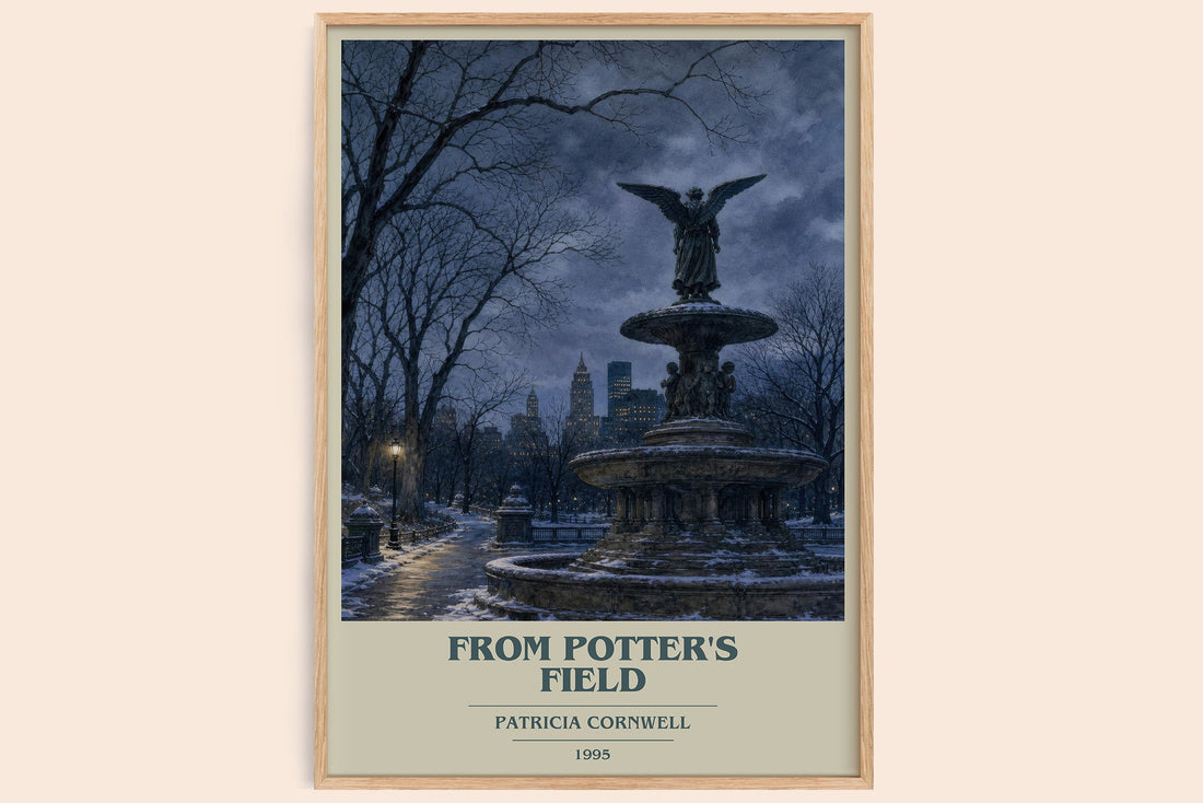 From Potter's Field book cover book poster by Patricia Cornwell – framed literary art print