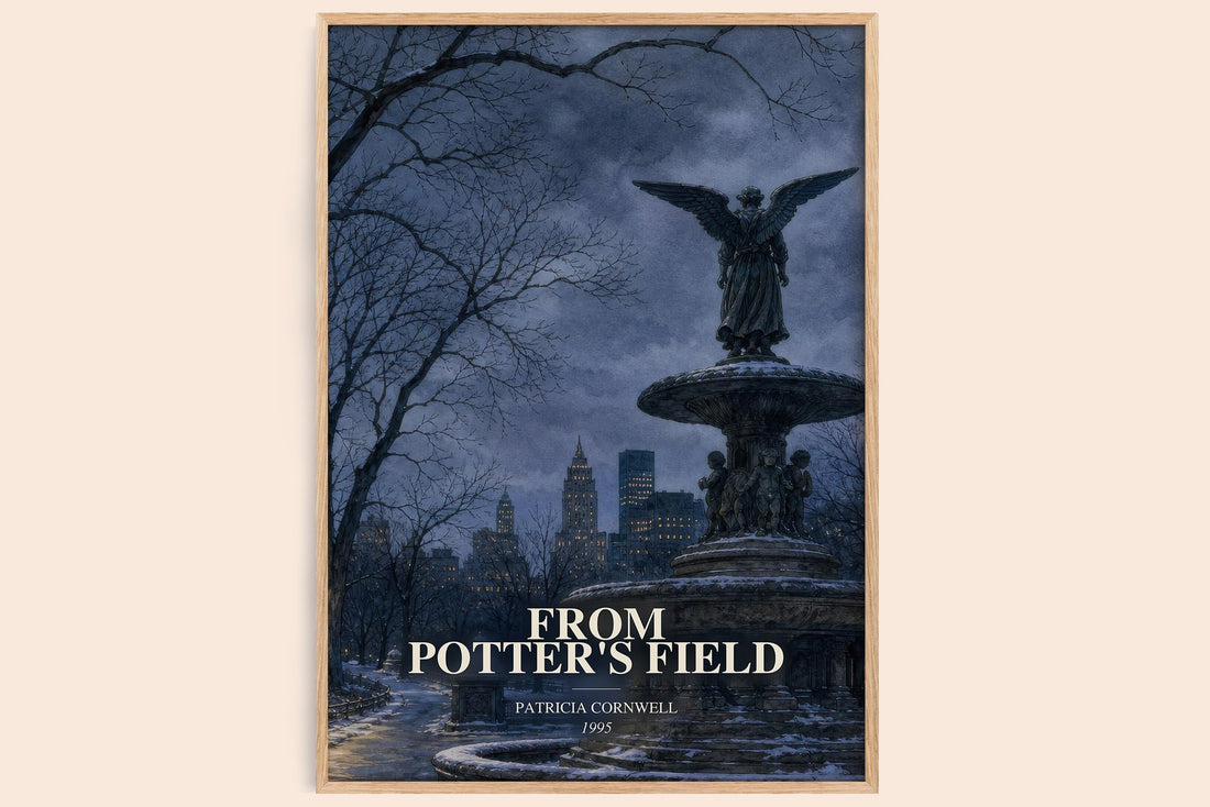 From Potter's Field watercolour book poster by Patricia Cornwell – framed literary art print