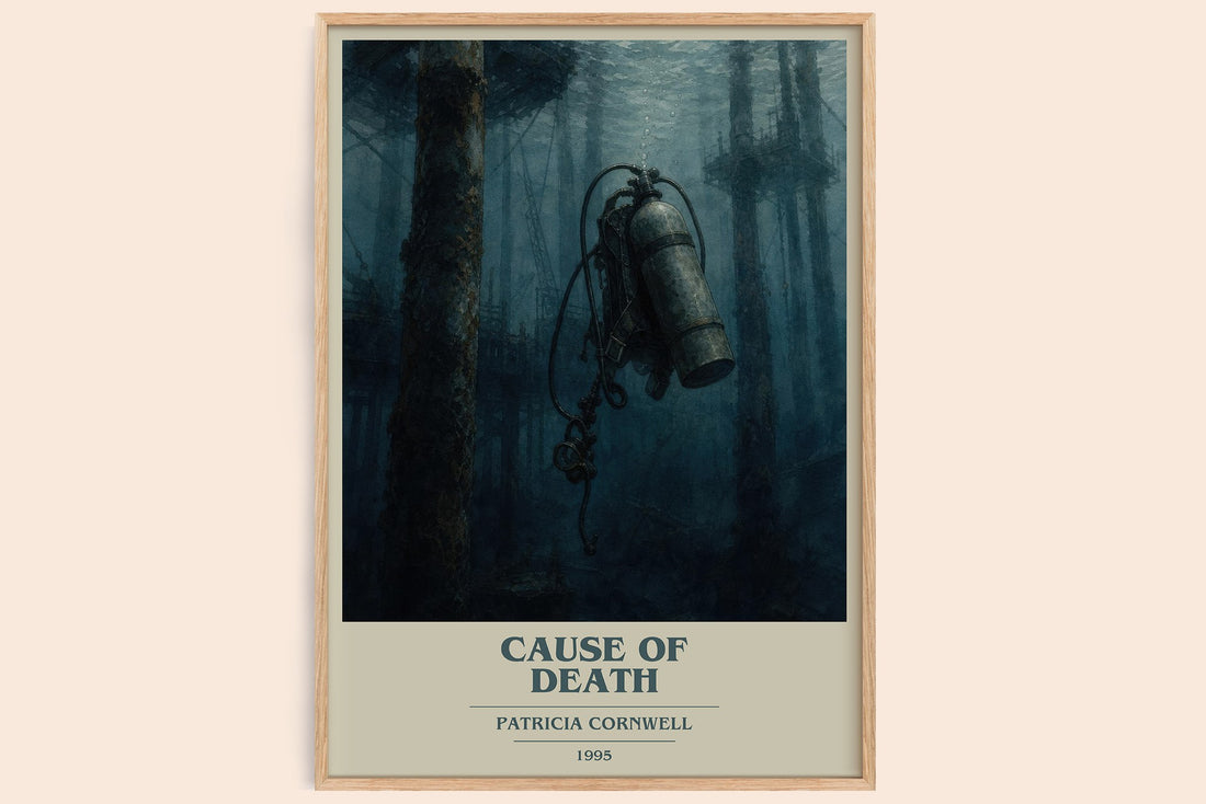 Cause of Death book cover book poster by Patricia Cornwell – framed literary art print