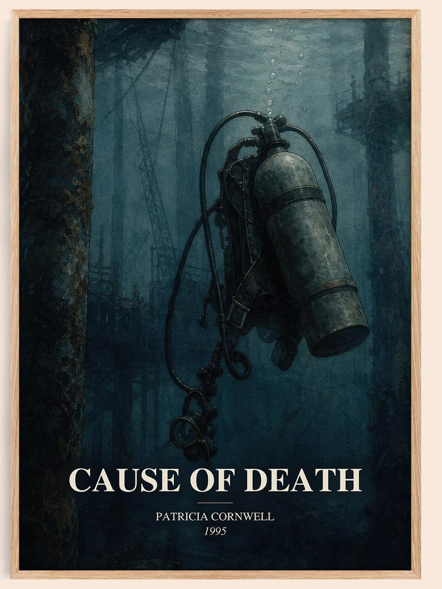 Cause of Death Book Watercolour Illustration by Patricia Cornwell